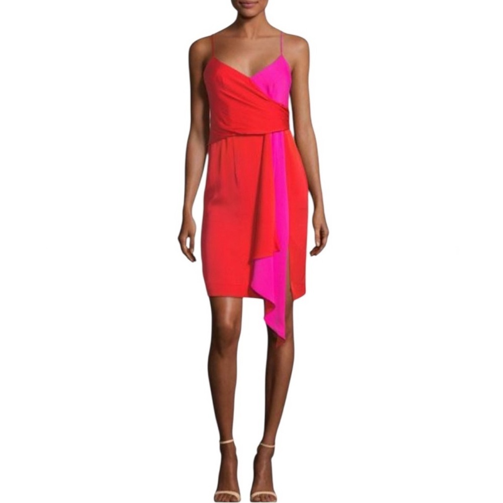 Milly Red and Pink Mini Dress